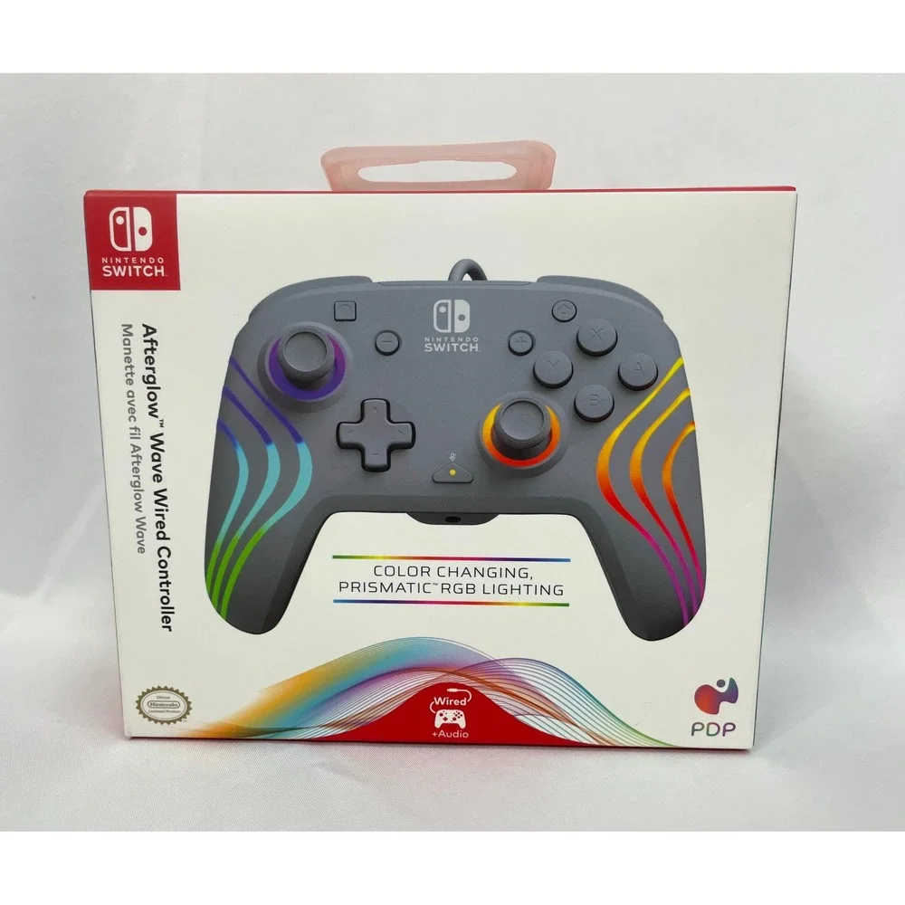 Nintendo Switch Color Changing Prismatic RBG Lighting Wired Controller PDP